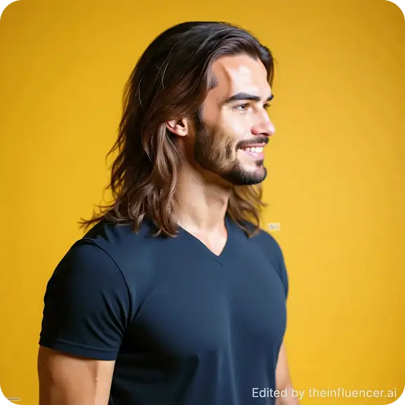 Man shown from profile