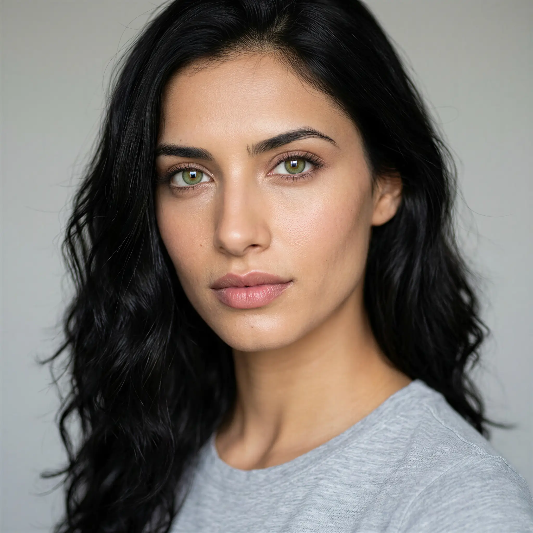 Reference portrait of a consistent AI influencer face used to preserve identity across generated content