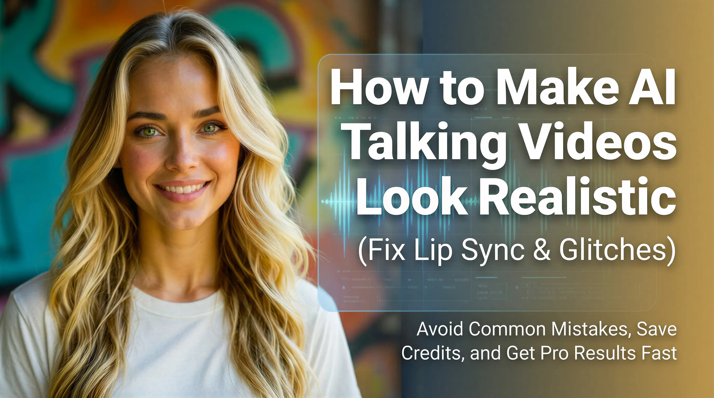 Woman in AI-generated talking video demonstrating realistic lip sync results