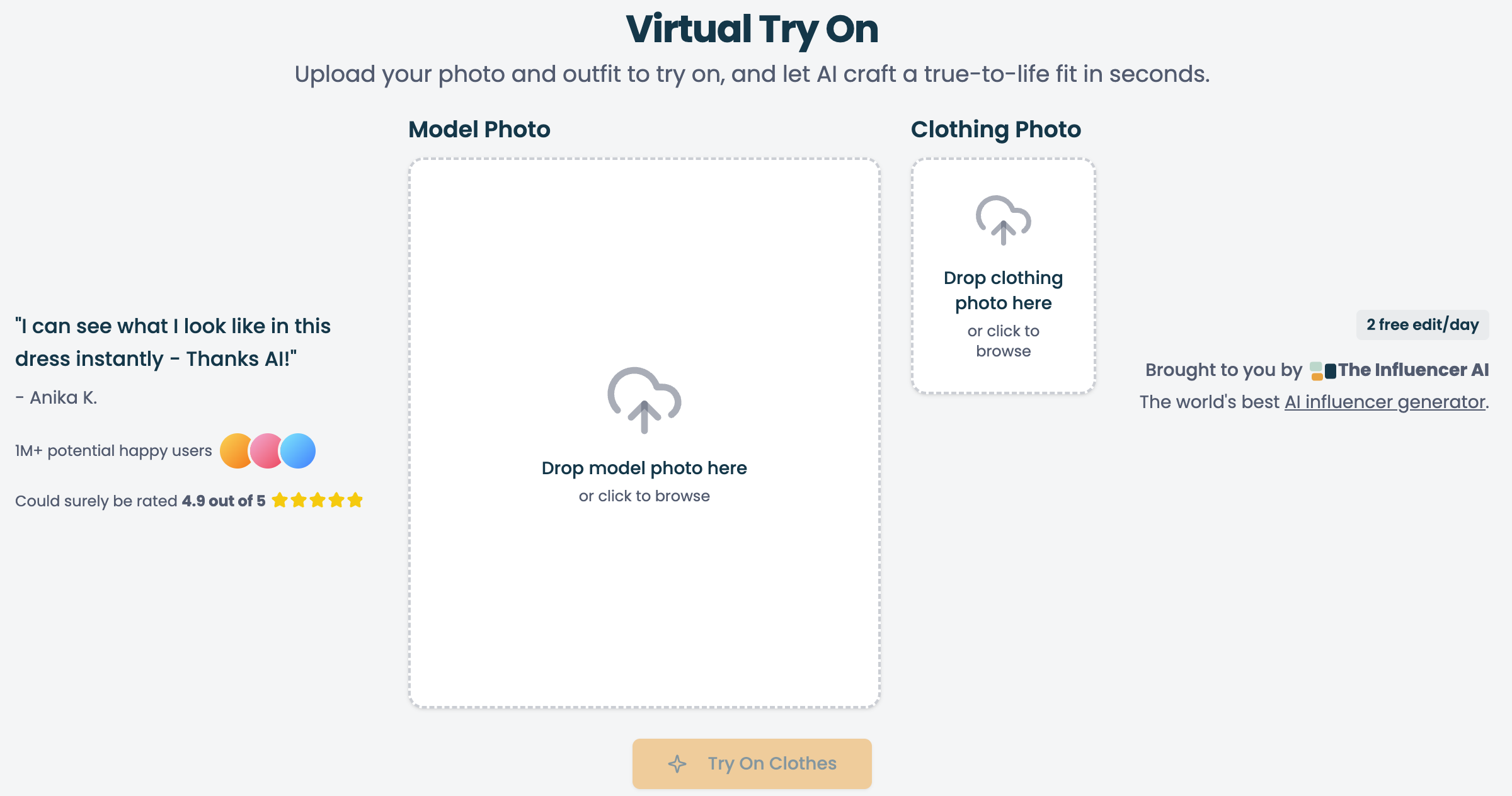 Virtual Try On by The Influencer AI